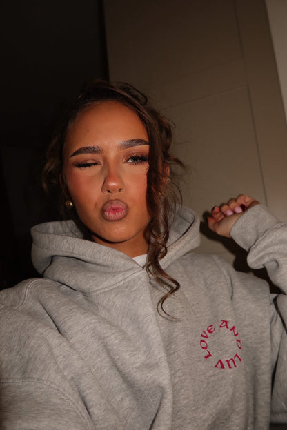 Hoodie LOVE AND LUV x SARA - Snow Gray