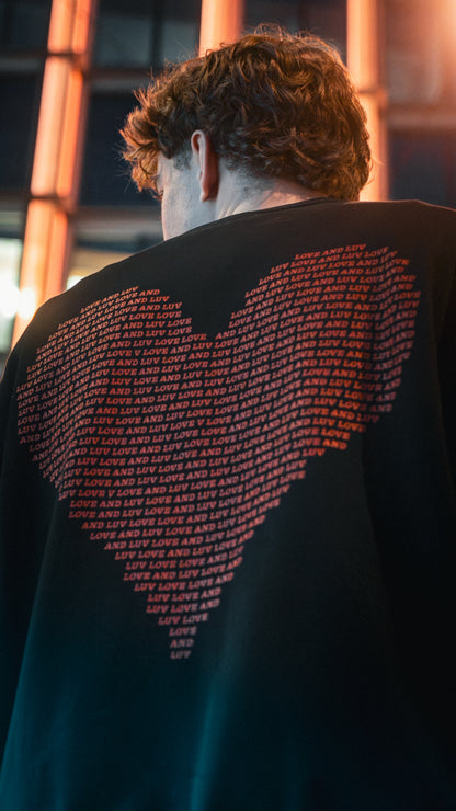 The Heart  T-shirt - BLACK