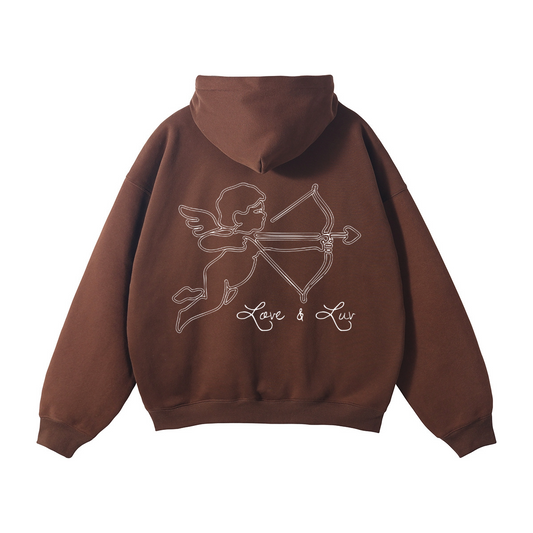 Cupidon Love & Luv Hoodie - Coffee Brown