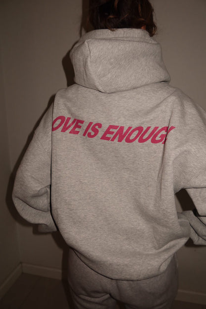 Hoodie LOVE AND LUV x SARA - Snow Gray