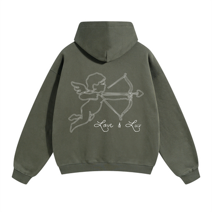 Cupidon Love & Luv Hoodie - Dark Green