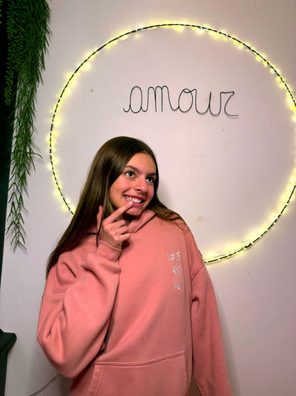 Cupidon Love & Luv Hoodie - Dark Pink