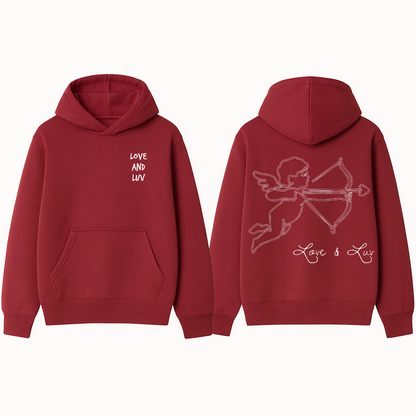 Cupidon Love & Luv Hoodie - Dark Red