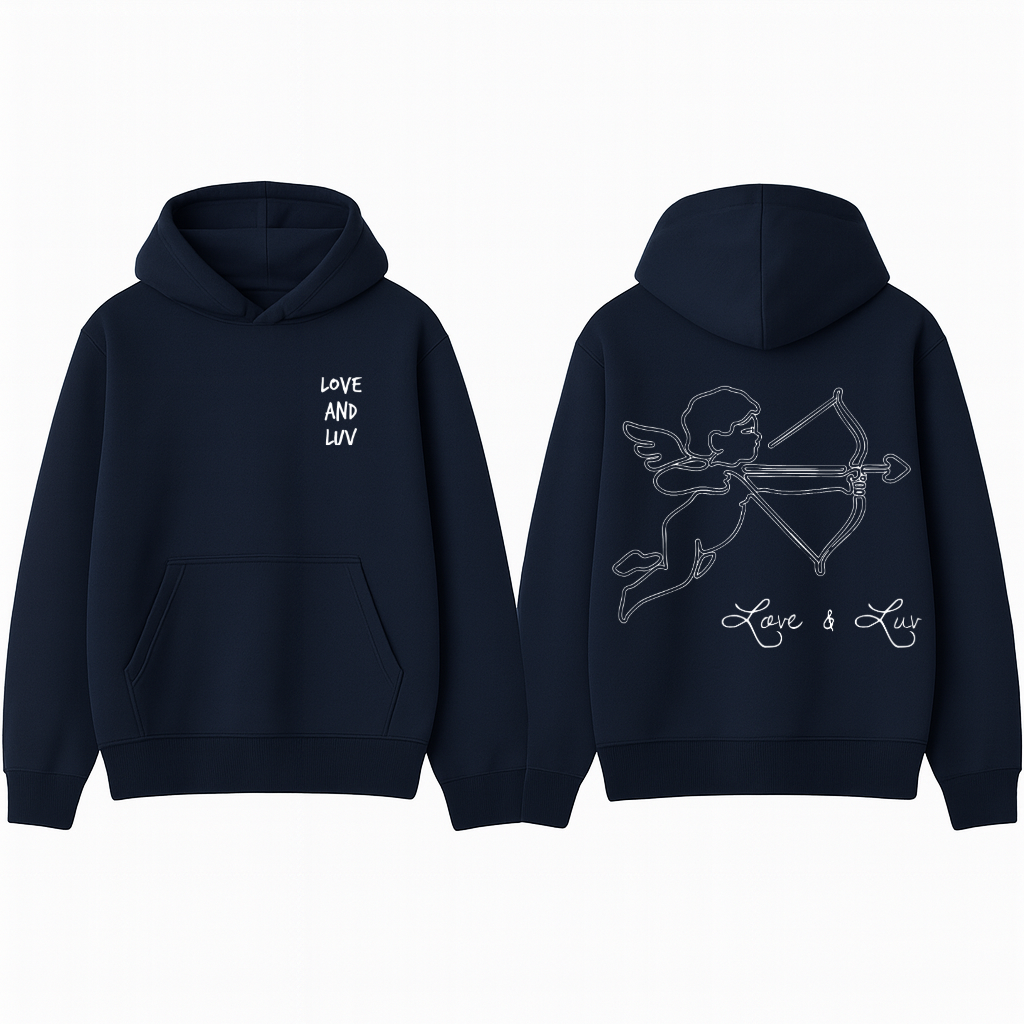 Cupidon Love & Luv Hoodie - Blue Navy