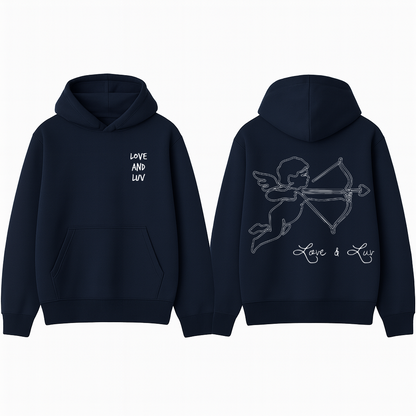 Cupidon Love & Luv Hoodie - Blue Navy