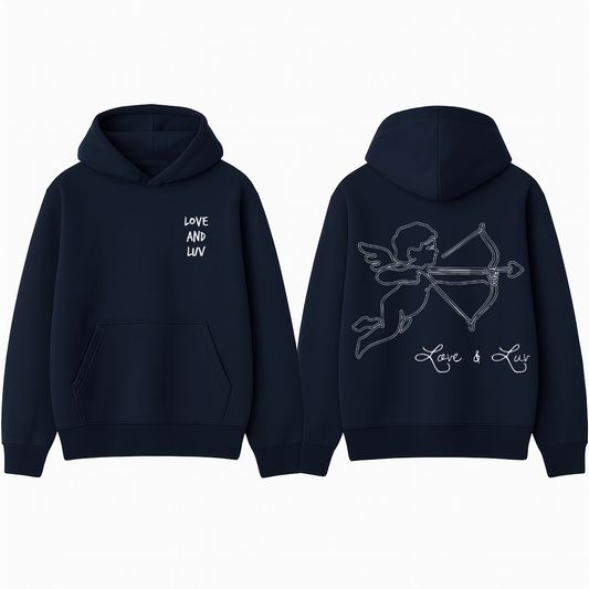 Cupidon Love & Luv Hoodie - Blue Navy