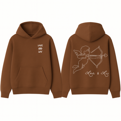 Cupidon Love & Luv Hoodie - Coffee Brown