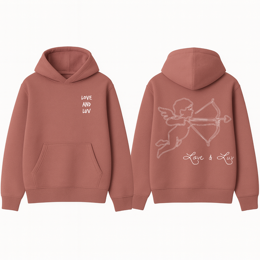 Cupidon Love & Luv Hoodie - Dark Pink