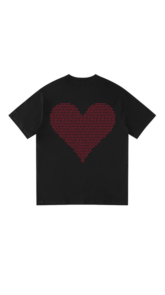 The Heart  T-shirt - BLACK